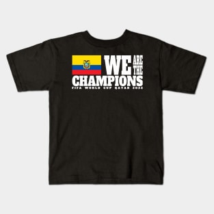 Fifa World Cup Qatar 2022 Champions - Ecuador - Dark Color Edition Kids T-Shirt